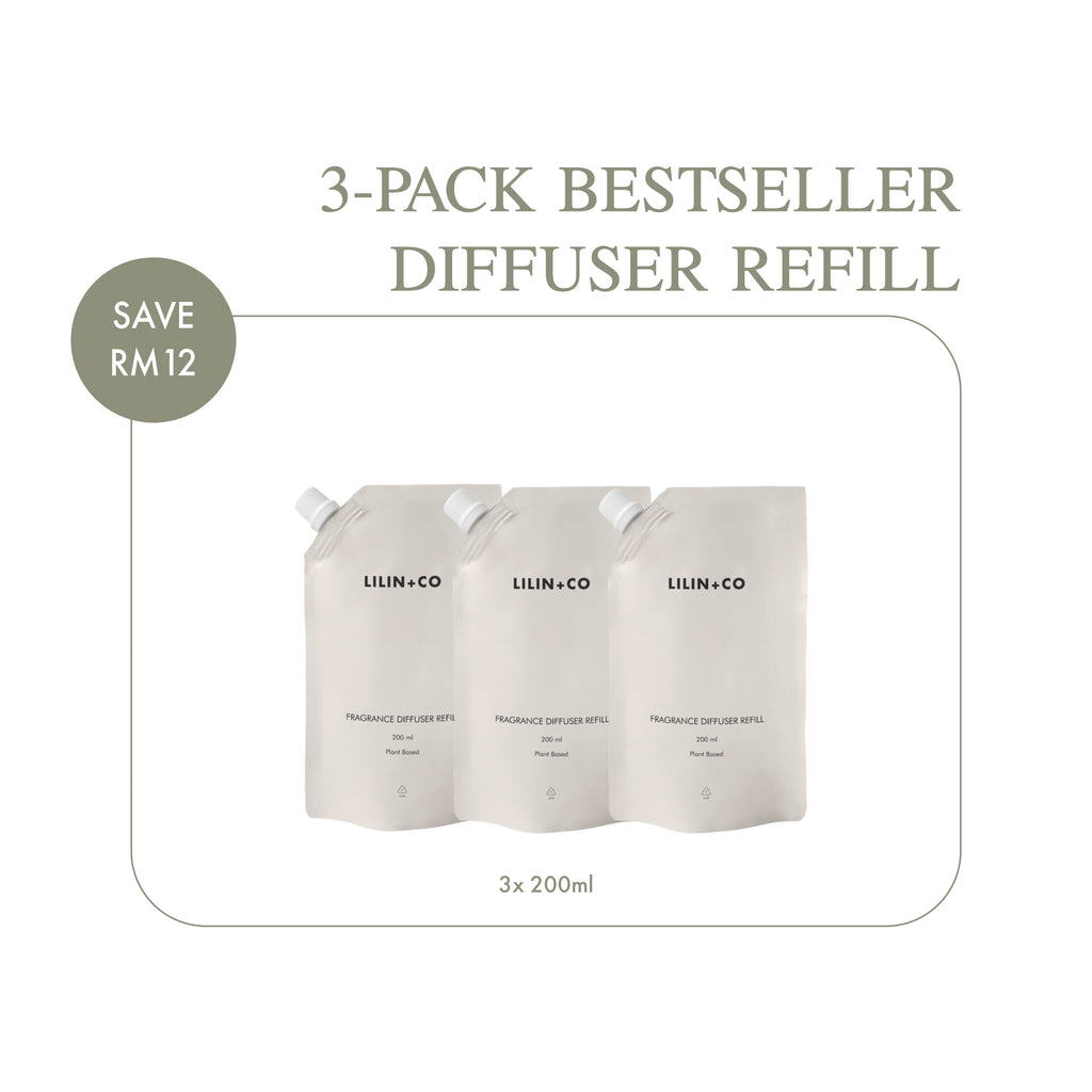 Small Refills Diffuser 3-Pack Bestseller Diffuser Refill– Lilin+Co
