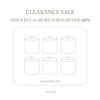 additional 10% when you get 6 or more candles for clearance at lilin+co