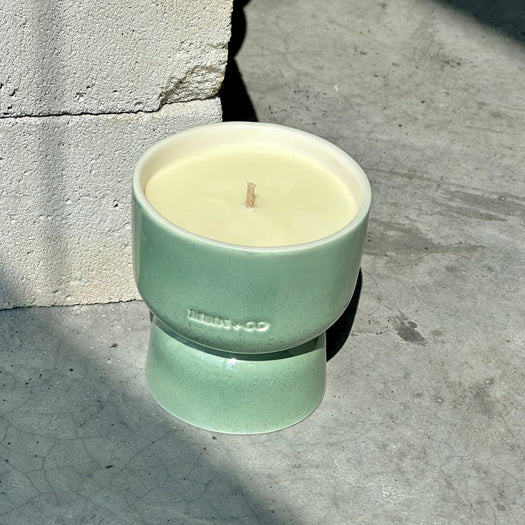 ceramic candle matcha