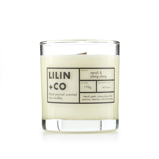 Neroli & Ylang Ylang 170g wood wick candle