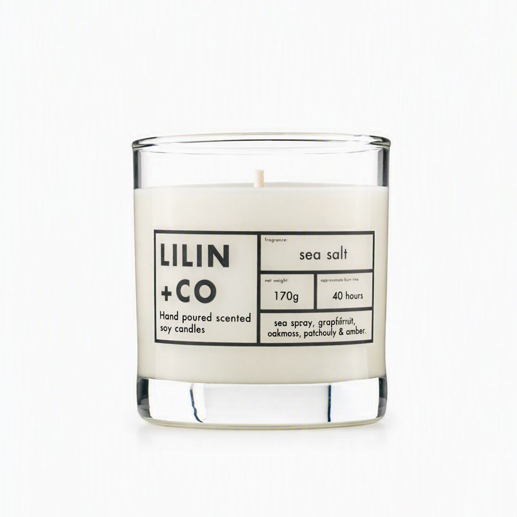 sea salt soy wax candle 