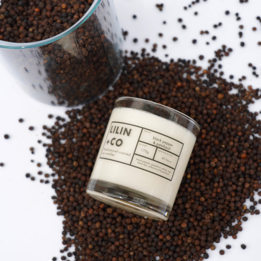 black pepper & patchouli candle