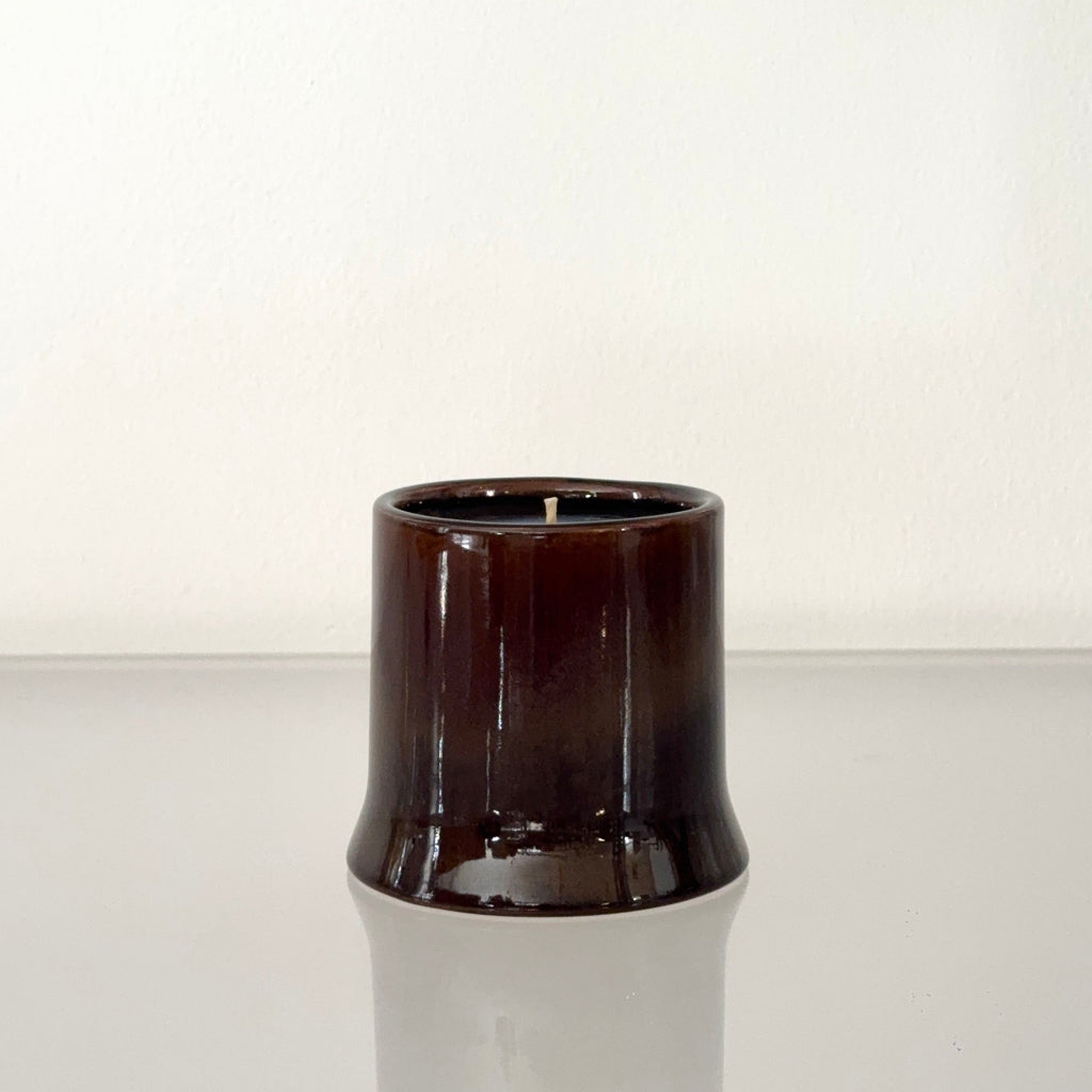 espresso ceramic candle with soy wax