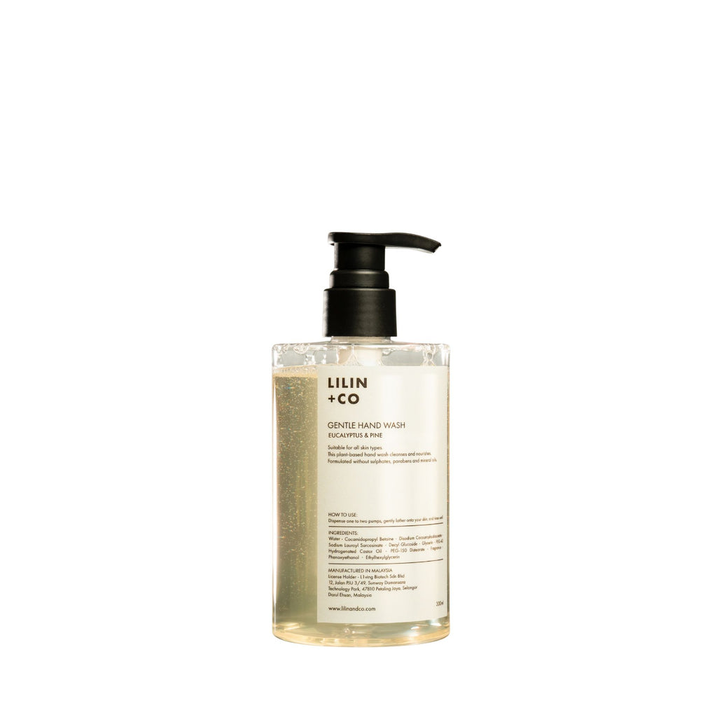 eucalyptus & pine hand & wash lilin+co woody fresh hand and body wash