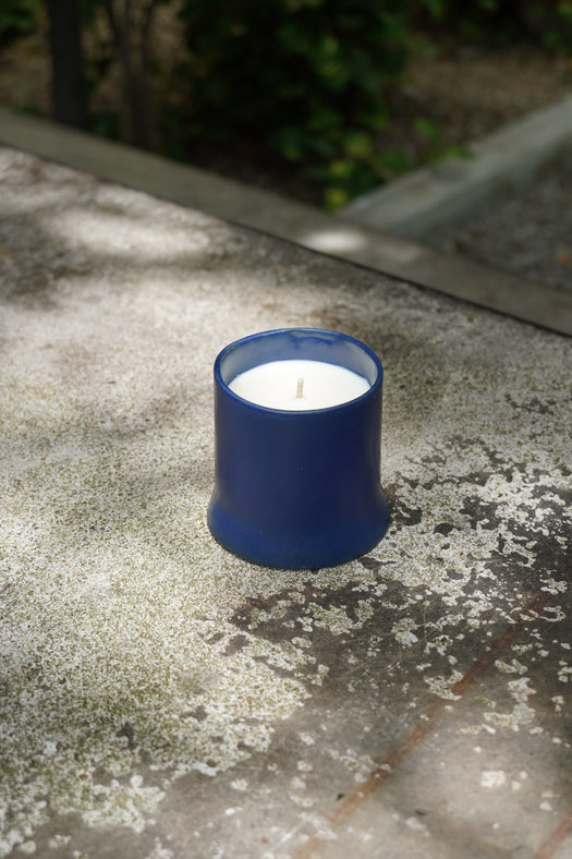 Ceramic Candle Marine in blue