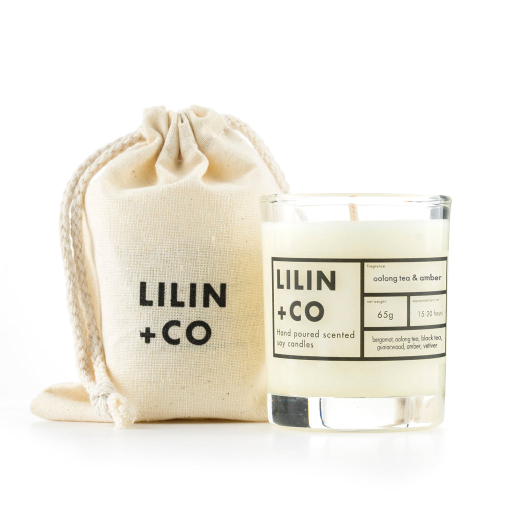oolong tea & amber 65g lilin+co tea scent