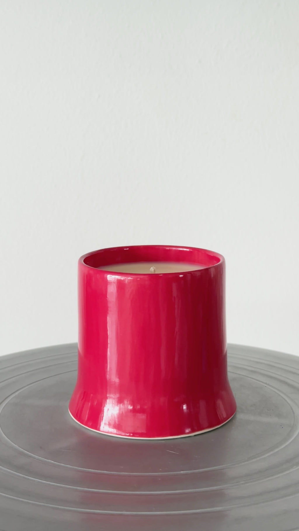 ceramic candle in cherry