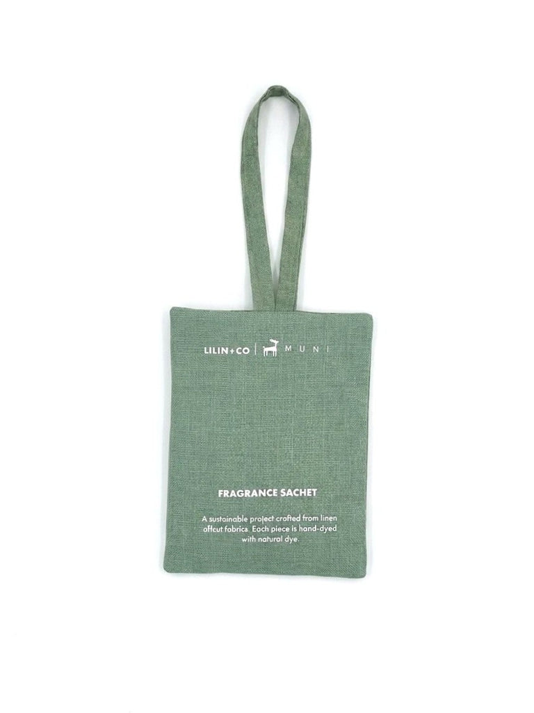 fabric fragrance sachet pouch in the color seagrass