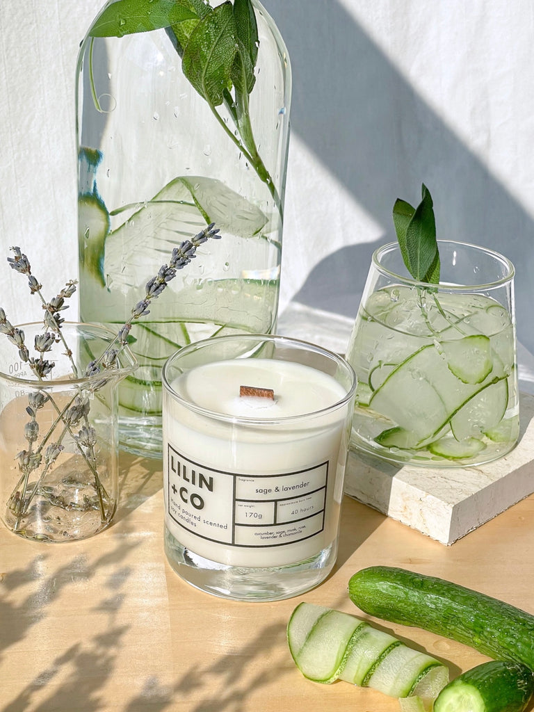 sage and cucumber candle