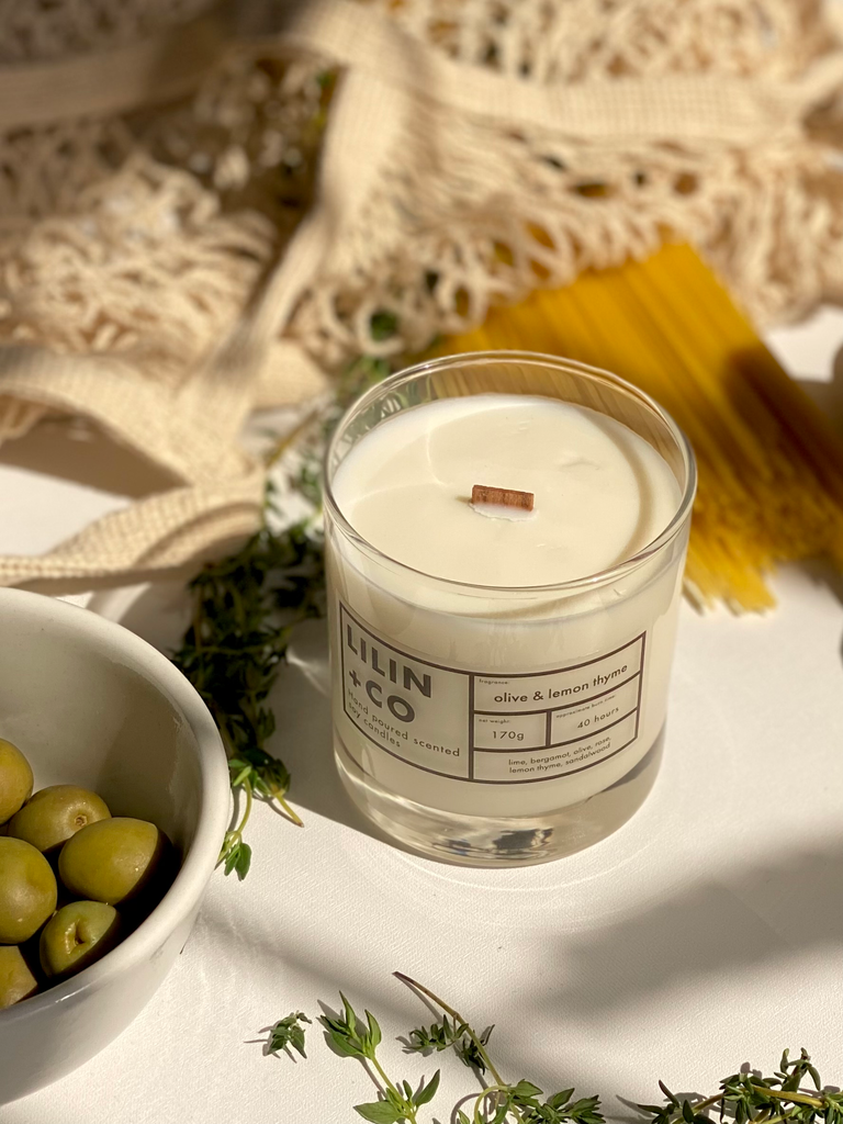 Olive & Lemon Thyme soy candle