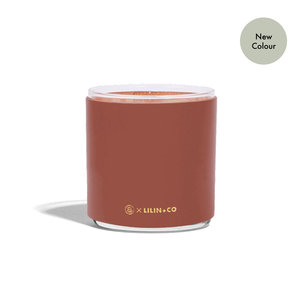 ana tomy candle leather sleeve brown