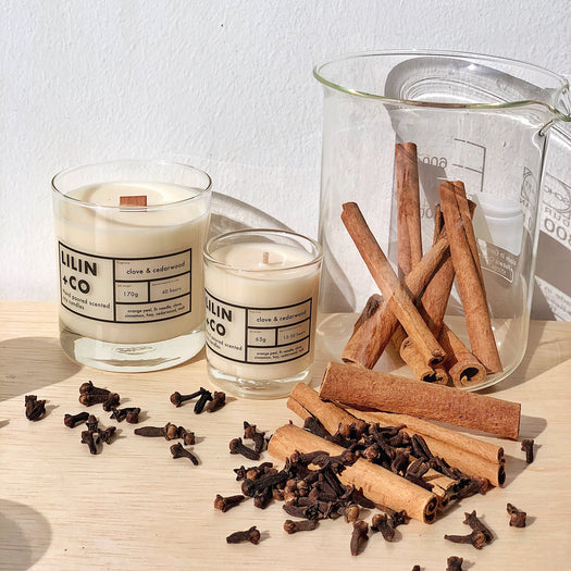 clove cedarwood soy candles