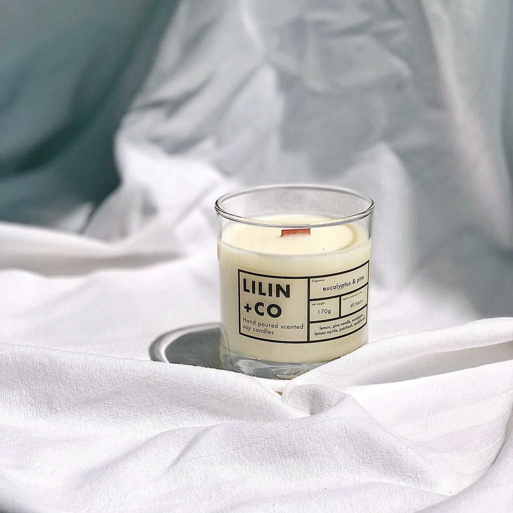 Eucalyptus and pine soy candle