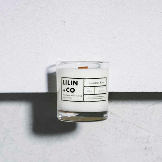 Lemongrass and lime soy candle