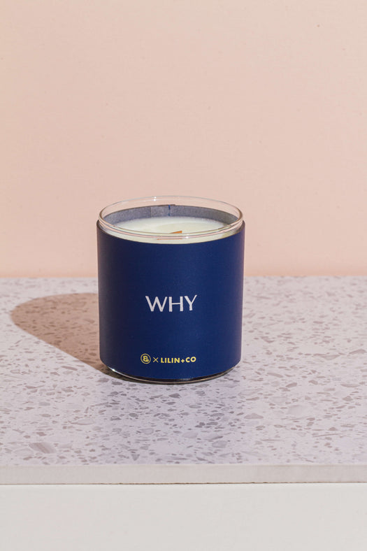 blue candle leather sleeve holder